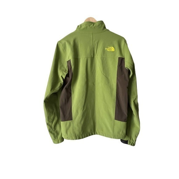 The North Face Mens Apex Bionic FZ Windwall Softshell Jacket Green Zip Pockets S - Picture 5 of 8